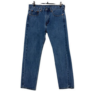 Levis 505 Jeans Mens 32X32 Blue Straight Leg Medium Wash Workwear Casual